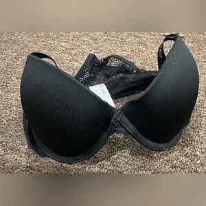 NET sexy women's lace back Bebe black bra with front closure push-up 34 D